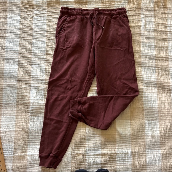 J. Crew Knit Goods Jogger Sweatpants, Burgundy, Size Large Tall - Picture 2 of 9